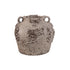 Deisy Beige Ceramic Jar With Handles Rough Coral L van PTMD, beige keramische pot met handvatten op witte achtergrond