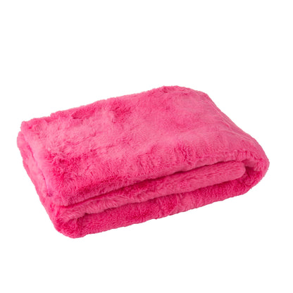 Deken Cutie Polyester Fluo Roze L130x180cm J-Line