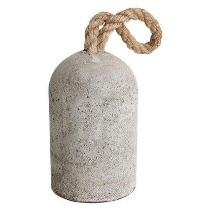 Deurstopper Beton Grijs Met Touw van Raw Materials, betonnen deurstopper in grijs met naturel touw aan de bovenkant