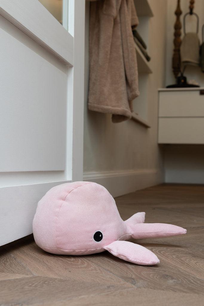 Deurstopper Walvis Textiel Roze , Deurstopper , J-Line , livinglovely.nl