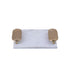 Dez White Marble Rectangle Tray Golden Handles S (set of 2) - - PTMD - livinglovely.nl
