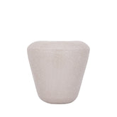Dezia Pot Beige Mozaïek Hoog Small van PTMD, vooraanzicht van de hoge ijzeren pot met beige mozaïek op wit