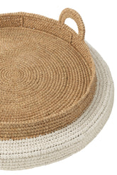 Dienblad Drijvend Polystyreen Wit/Naturel J-Line - Buiten-divers - J-Line - livinglovely.nl