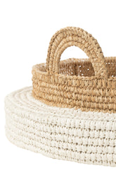 Dienblad Drijvend Polystyreen Wit/Naturel J-Line - Buiten-divers - J-Line - livinglovely.nl