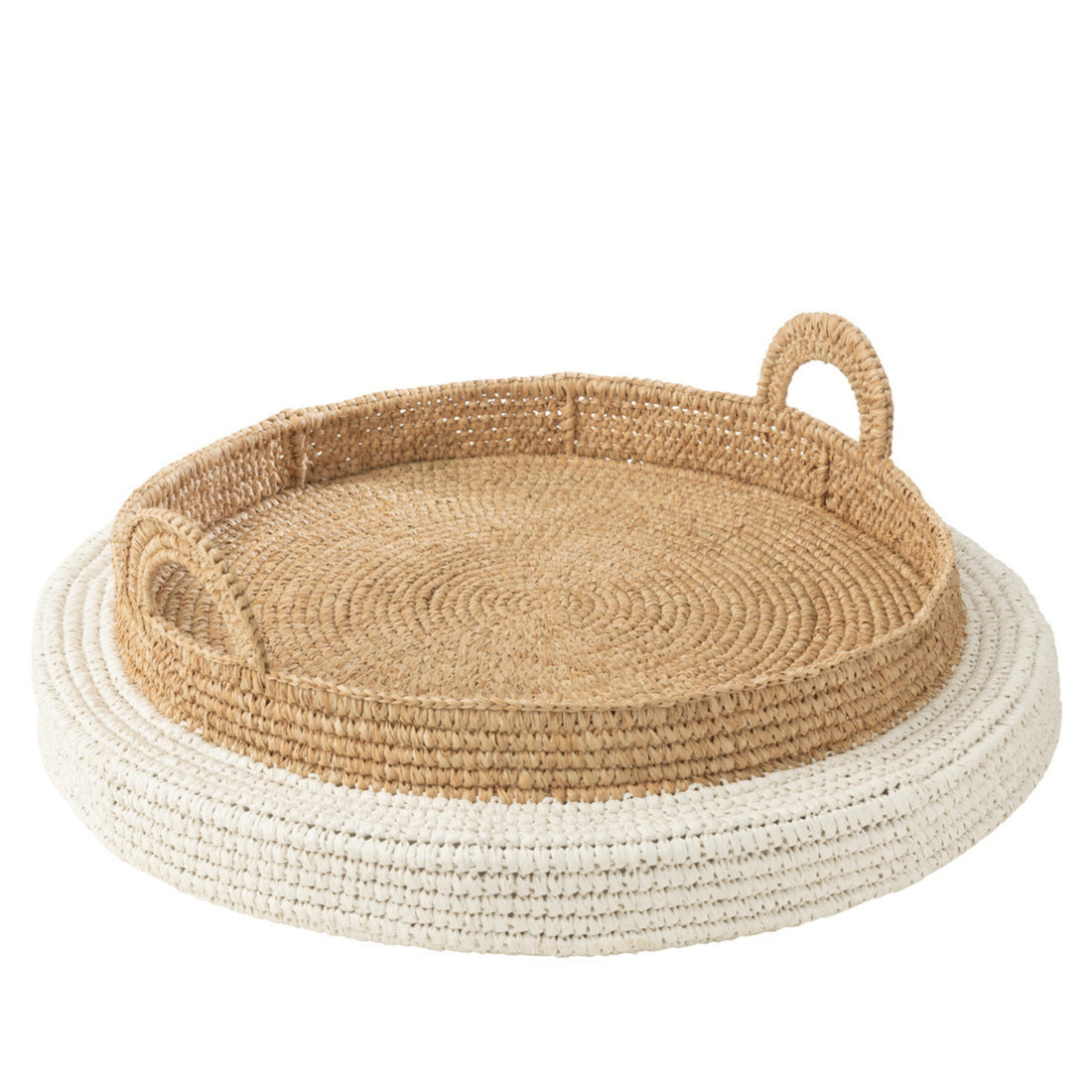 Dienblad Drijvend Polystyreen Wit/Naturel J-Line - Buiten-divers - J-Line - livinglovely.nl