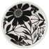 Dienblad Rond Met Handvaten Bloemen Mangohout Zwart/Wit - Dienblad - J-Line - livinglovely.nl