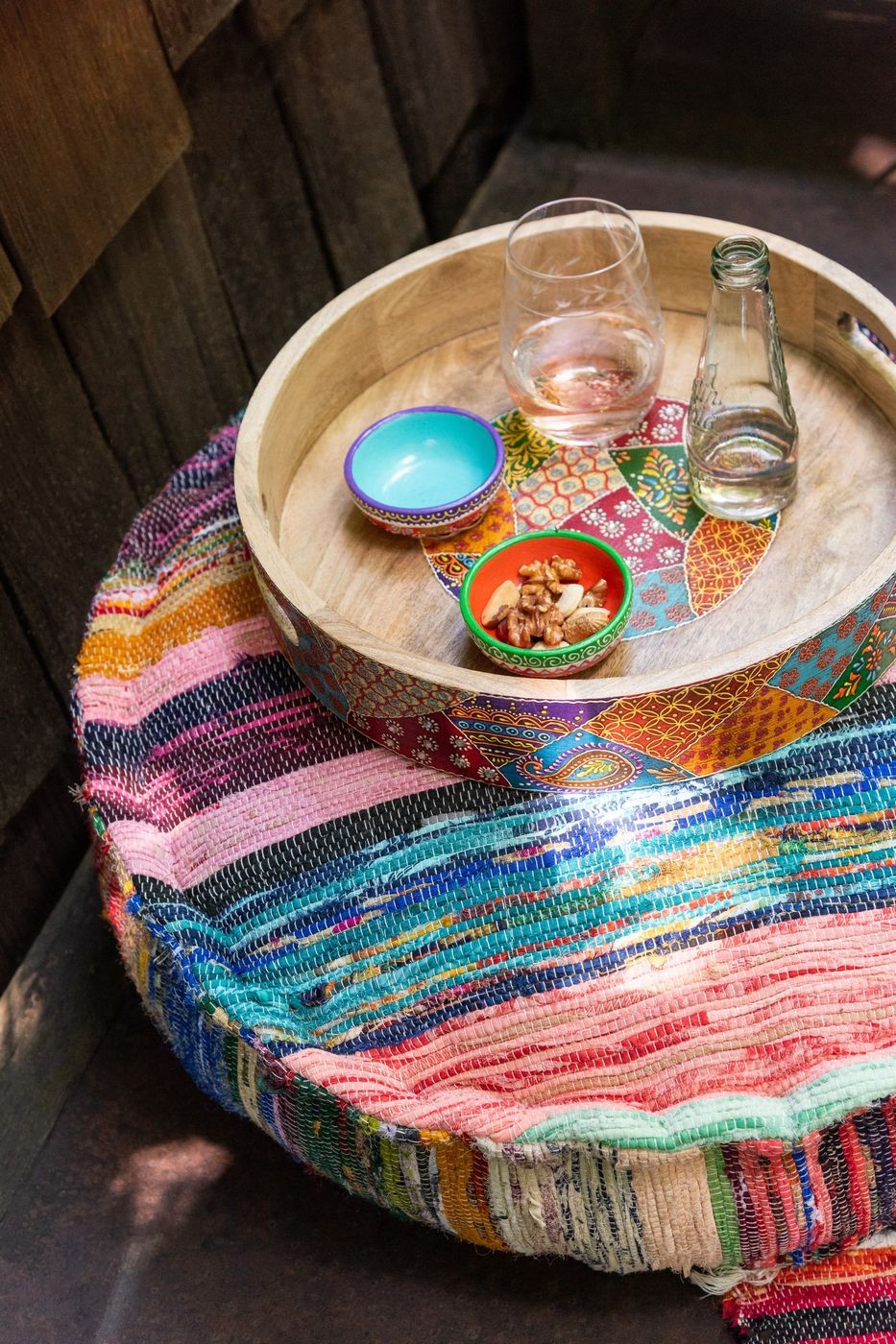 Dienbladen Delhi Mango Hout Mix Set van 2 - Dienblad - J-Line - livinglovely.nl