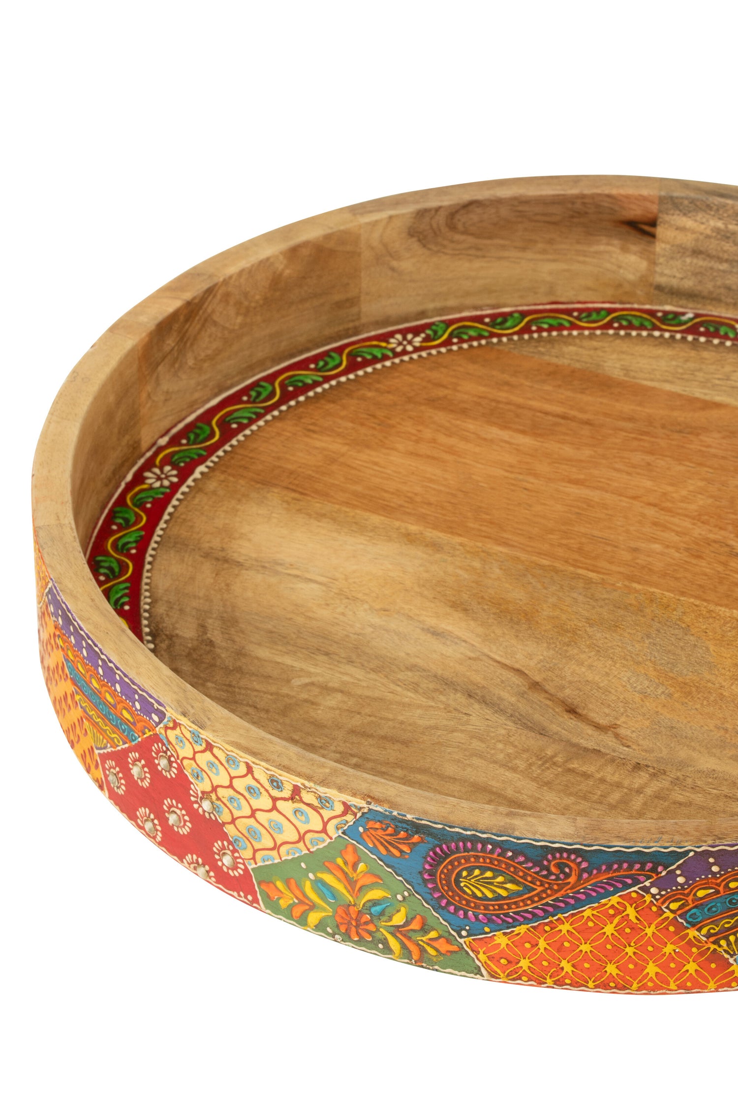 Dienbladen Delhi Mango Hout Mix Set van 2 - Dienblad - J-Line - livinglovely.nl