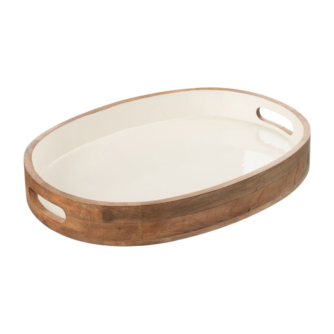 Dienbladen Kos Mangohout Bruin/Wit J-Line