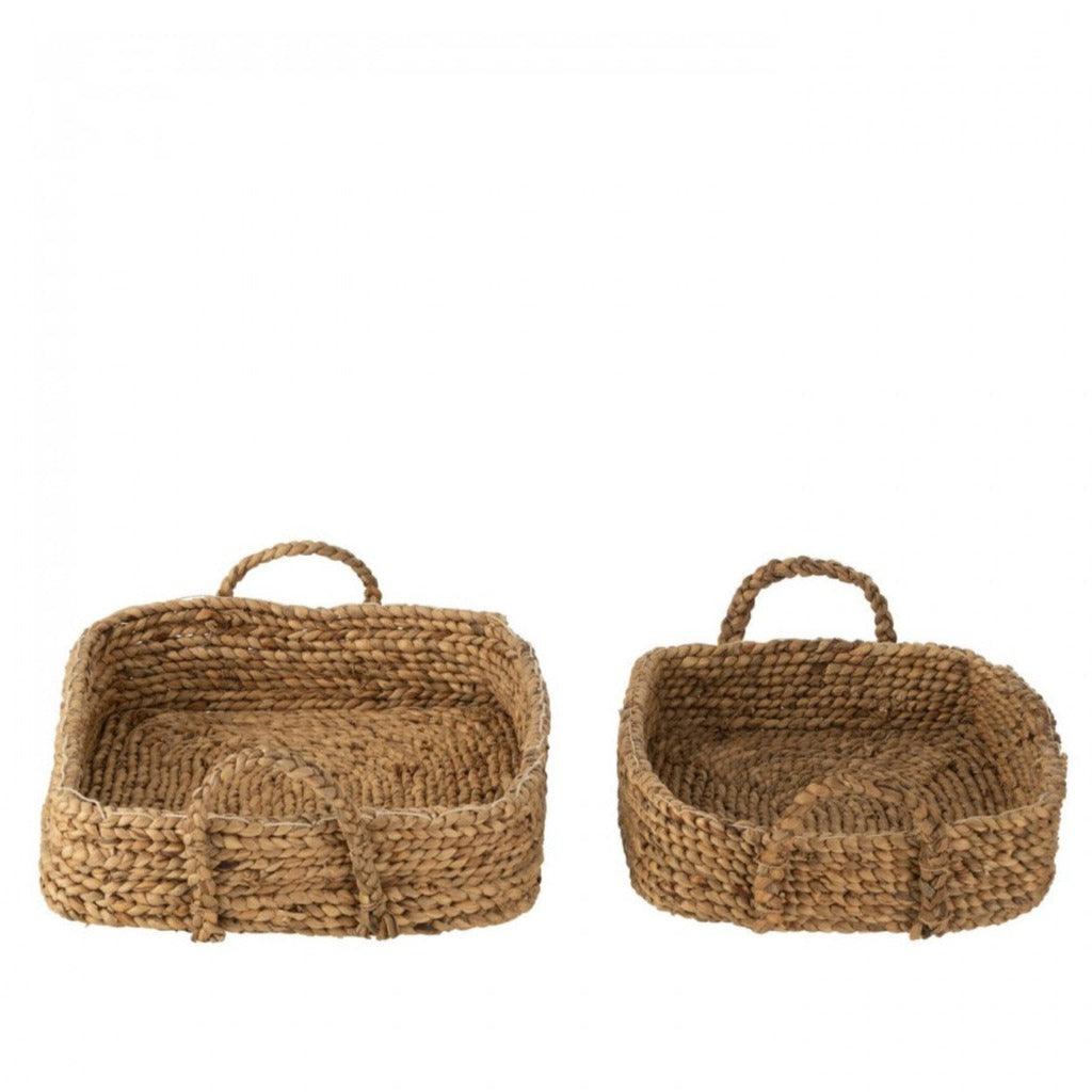 Dienbladen Waterhyacint Natuur set van 2 - Dienblad - J-Line - livinglovely.nl