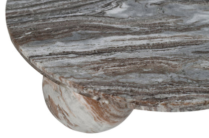 Diro Beige Marble 3 ball coffeetable round PTMD - Salontafel - PTMD - livinglovely.nl