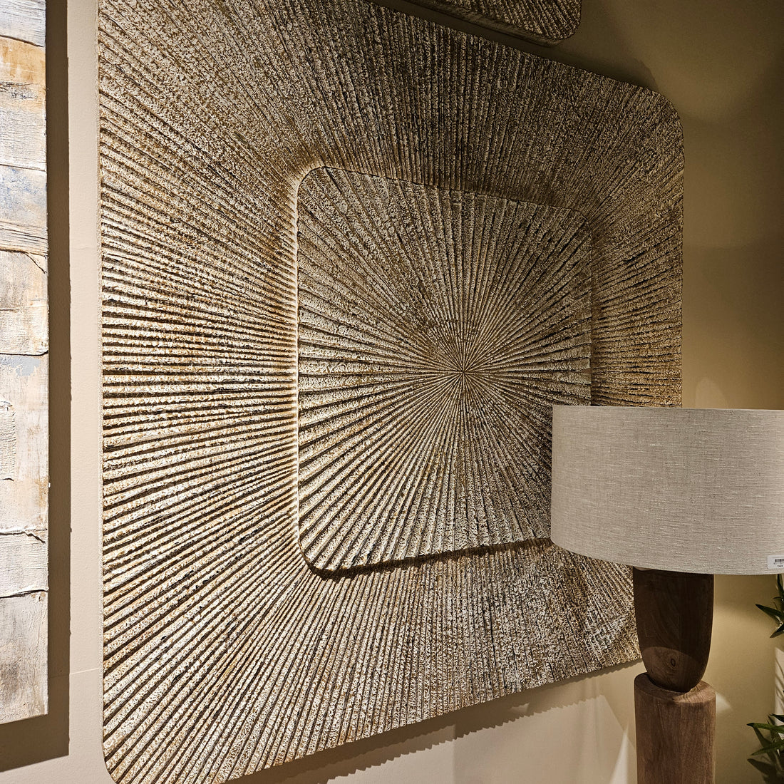 Dishita Wandpaneel Cream Square Small PTMD - Wandpaneel - PTMD - livinglovely.nl