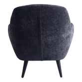 Donny Anthracite fauteuil black wooden legs - - PTMD - livinglovely.nl