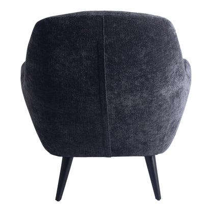 Donny Anthracite fauteuil black wooden legs - - PTMD - livinglovely.nl