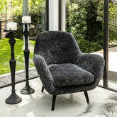 Donny Anthracite fauteuil black wooden legs - - PTMD - livinglovely.nl