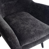 Donny Anthracite fauteuil black wooden legs - - PTMD - livinglovely.nl