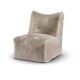 Roomwitte Doodle Junior Lounge Seat van Laui Lounge van opzij, met rughoogte van 74 centimeter