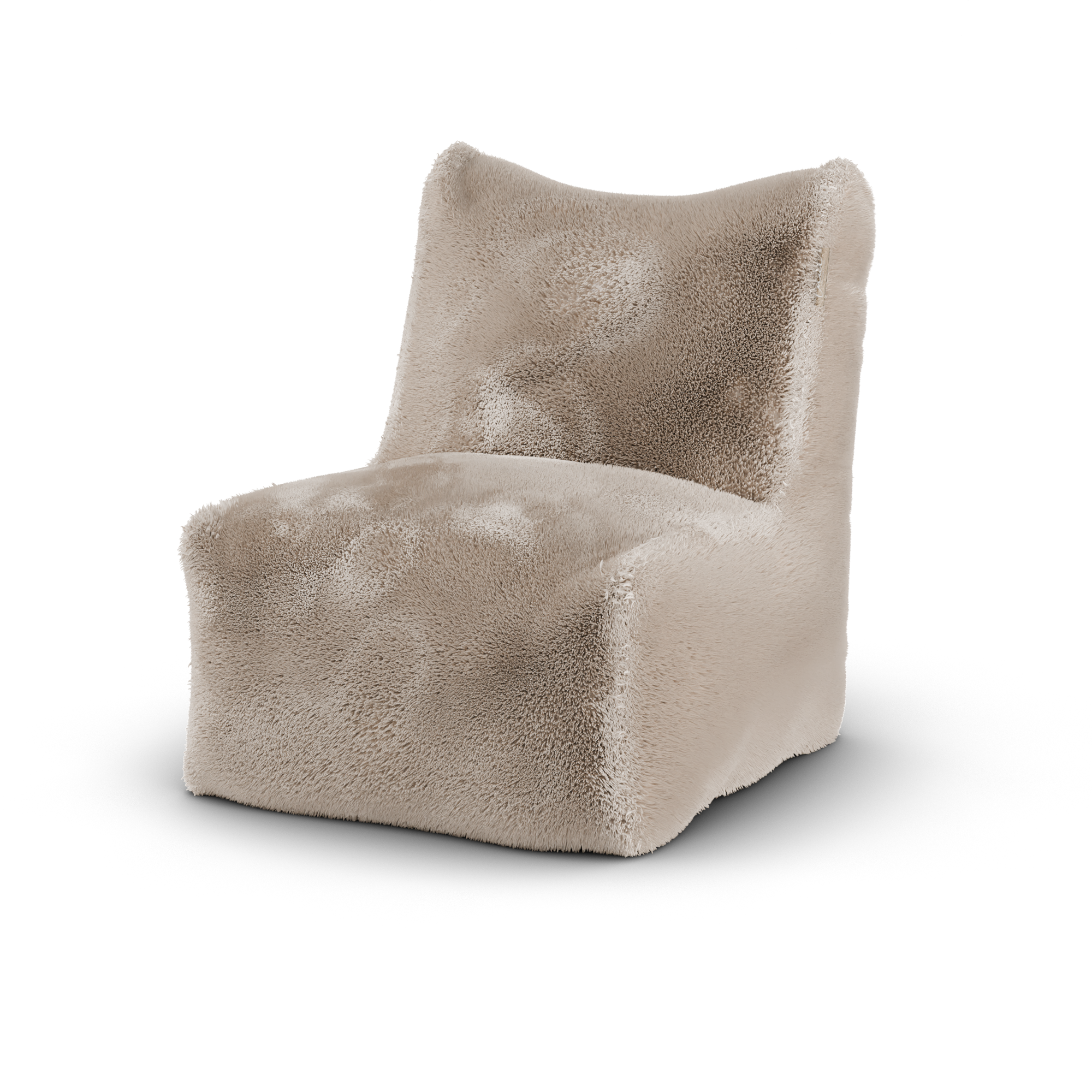 Roomwitte Doodle Junior Lounge Seat van Laui Lounge van opzij, met rughoogte van 74 centimeter