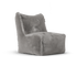 Doodle Junior Lounge Seat Light Grey van Laui Lounge, compacte lichtgrijze furry loungestoel schuin van links voren