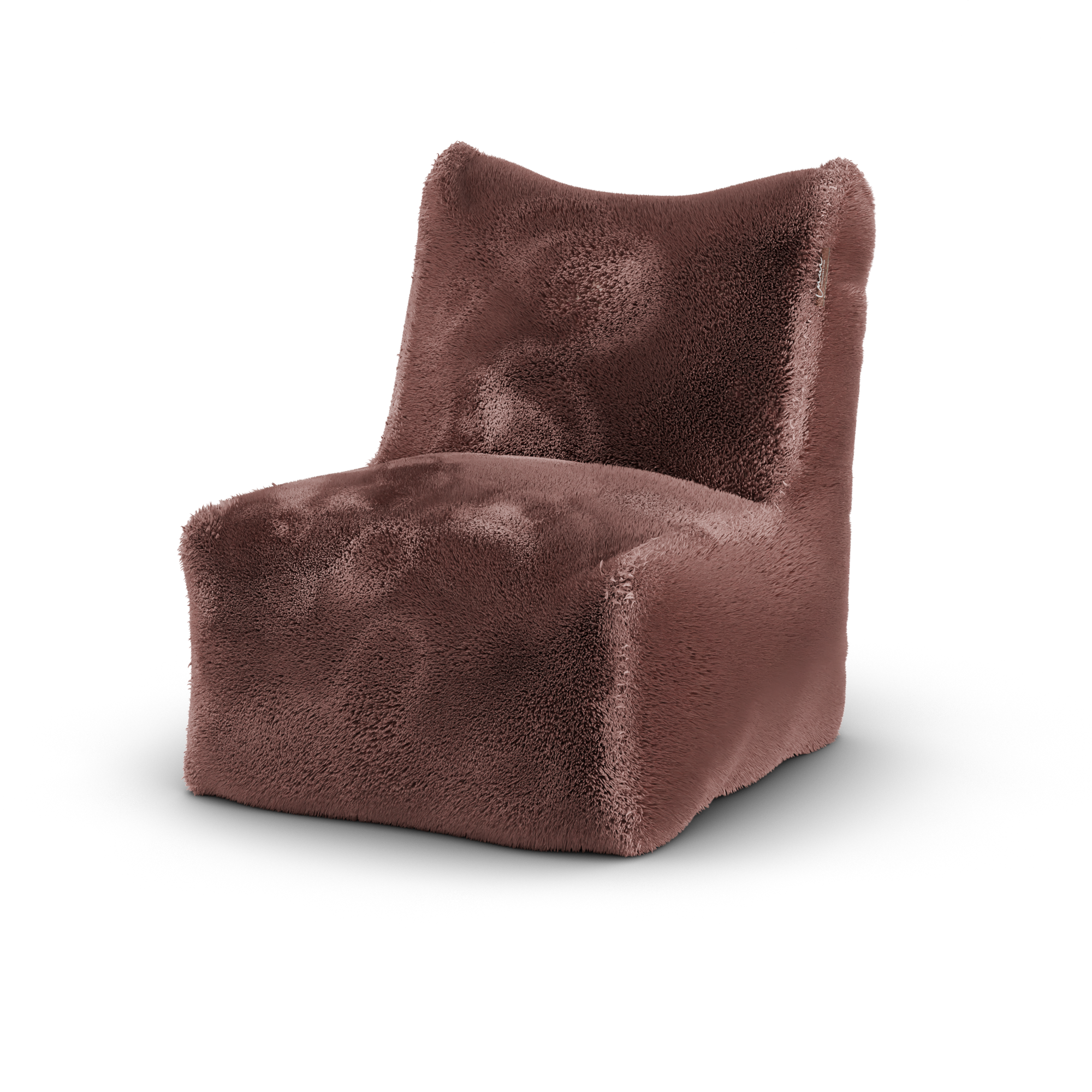 Poederroze Doodle Junior Lounge Seat van Laui Lounge van opzij, met rughoogte van 74 centimeter