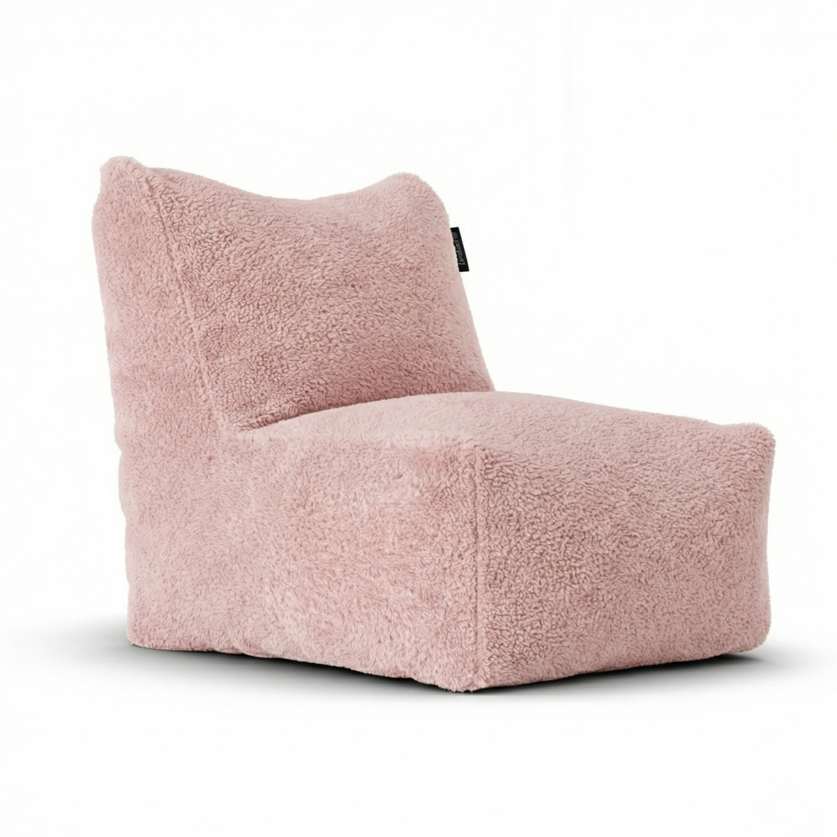 Doodle Lounge SeatXL Soft Pink van Laui Lounge, poederroze loungestoel van zachte furry stof