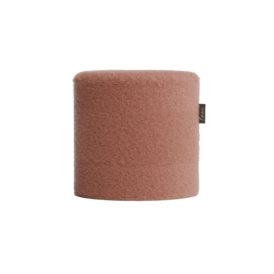 Laui Lounge Doodle Round Pouf Ø44 in Soft Pink, ronde oudroze poef voor binnen
