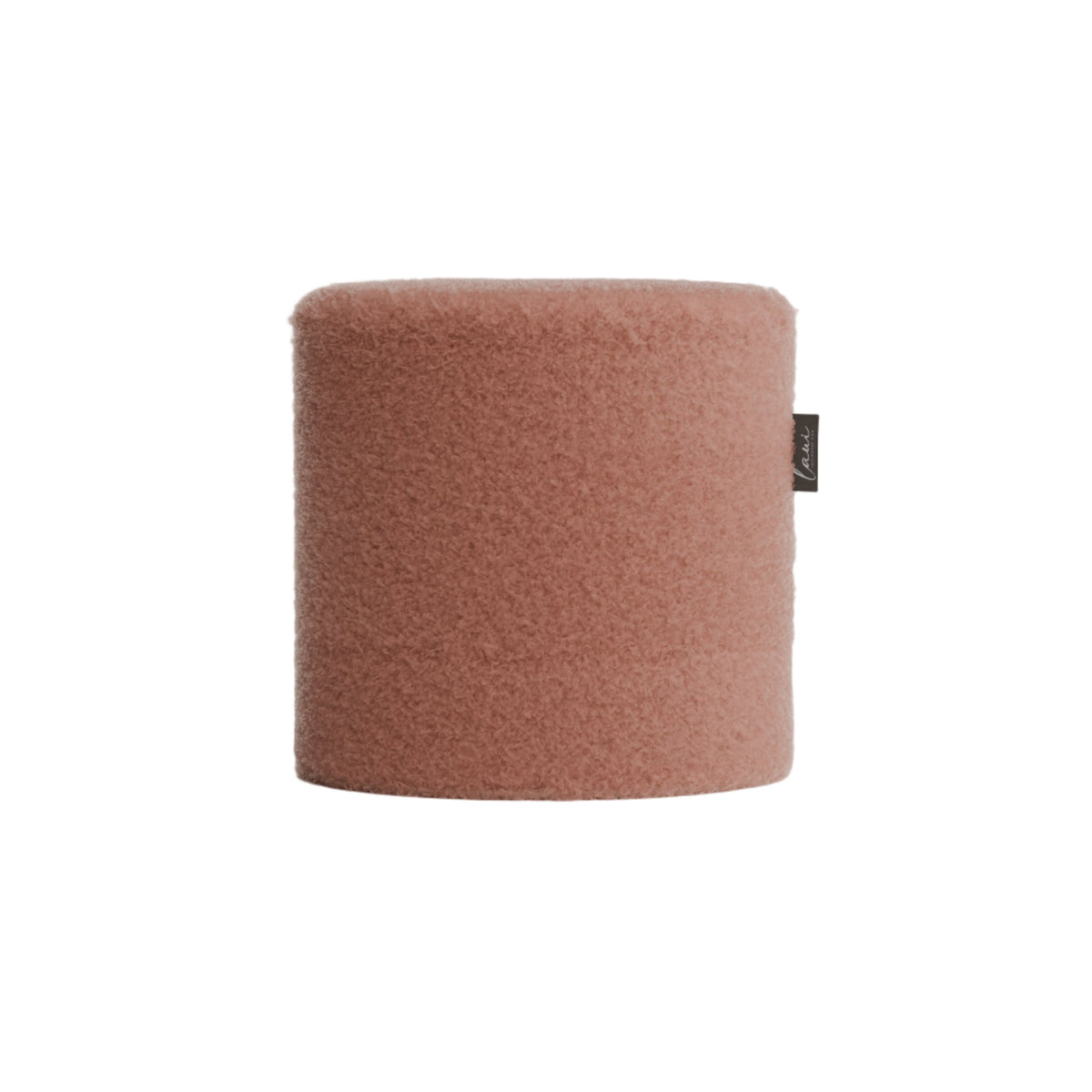 Laui Lounge Doodle Round Pouf Ø44 in Soft Pink, ronde oudroze poef voor binnen