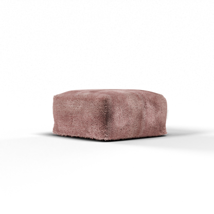 Laui Lounge Doodle Square Pouf Soft Pink, oudroze poef van 68x68 cm met doodle print