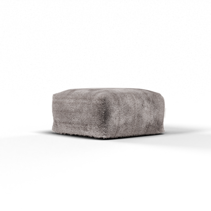 Laui Lounge Doodle Square Pouf Taupe, grijsbruine poef van 68x68 cm met doodle print