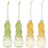 Doos Van 4 Konijnen Hanger Glas Groen/Geel 2 stuks , paas , J-Line , livinglovely.nl