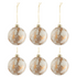 Doos van 6 Kerstballen Marble Glas Wit/Goud Small - Kerstbal - J-Line - livinglovely.nl