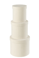 Dozen Rond Fluweel Papier Wit Set van 3 - Cadeauverpakking - J-Line - livinglovely.nl