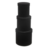 Dozen Rond Fluweel Papier Zwart Set van 3 - Cadeauverpakking - J-Line - livinglovely.nl