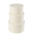 Dozen Rond Plat Fluweel Papier Wit Set van 3 - Cadeauverpakking - J-Line - livinglovely.nl