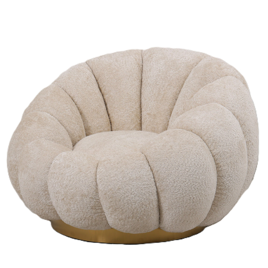 Draaibare Fauteuil Daisy Creme Euphoria PTMD - Fauteuil - PTMD - livinglovely.nl