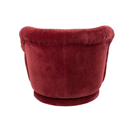 Draaifauteuil Plywood/Stof Bordeaux J-Line