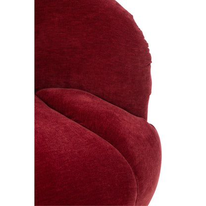Draaifauteuil Plywood/Stof Bordeaux J-Line
