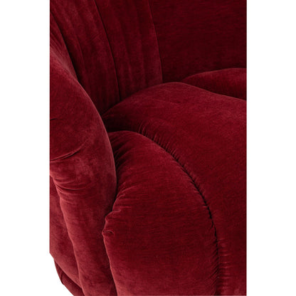 Draaifauteuil Plywood/Stof Bordeaux J-Line
