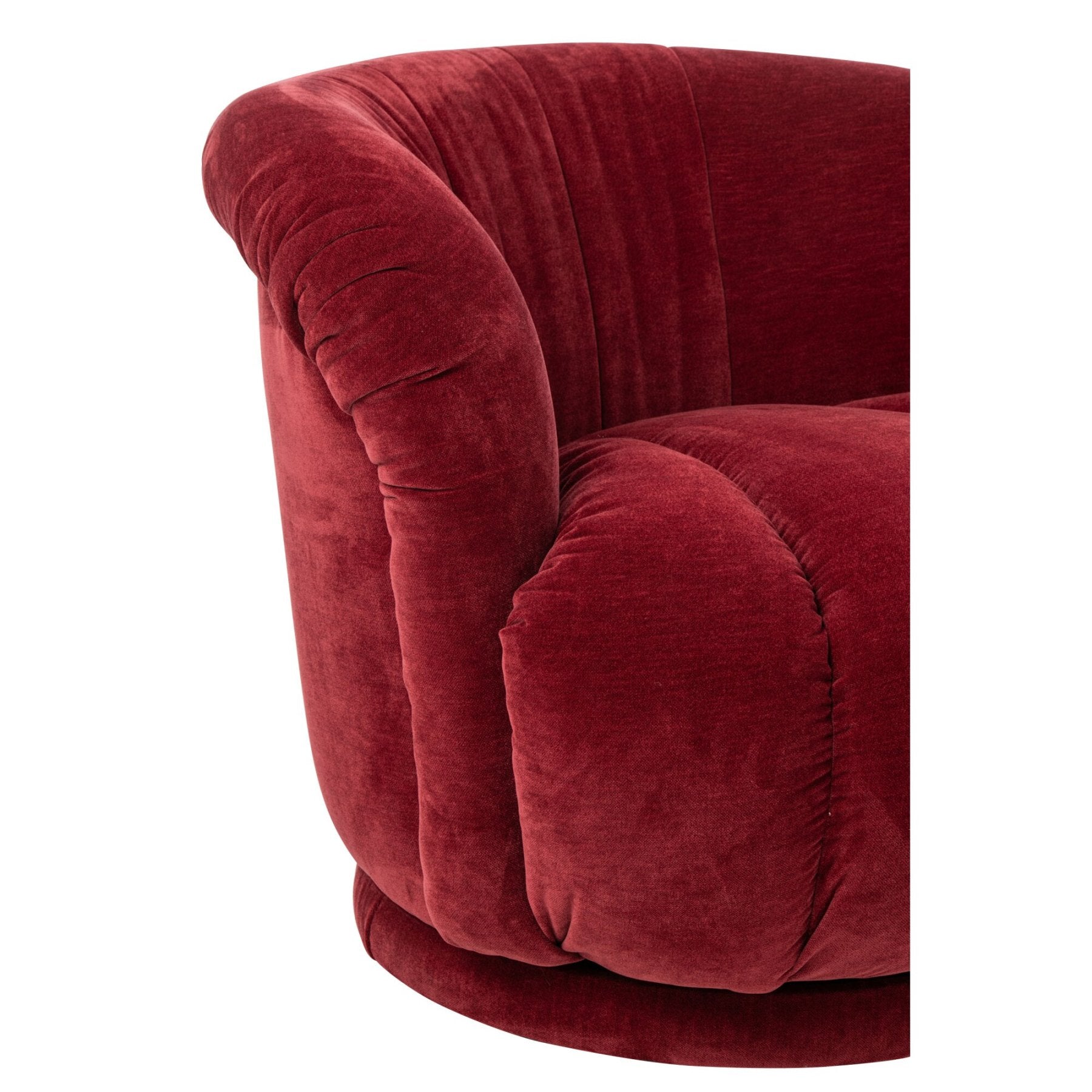 Draaifauteuil Plywood/Stof Bordeaux J-Line