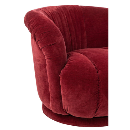 Draaifauteuil Plywood/Stof Bordeaux J-Line
