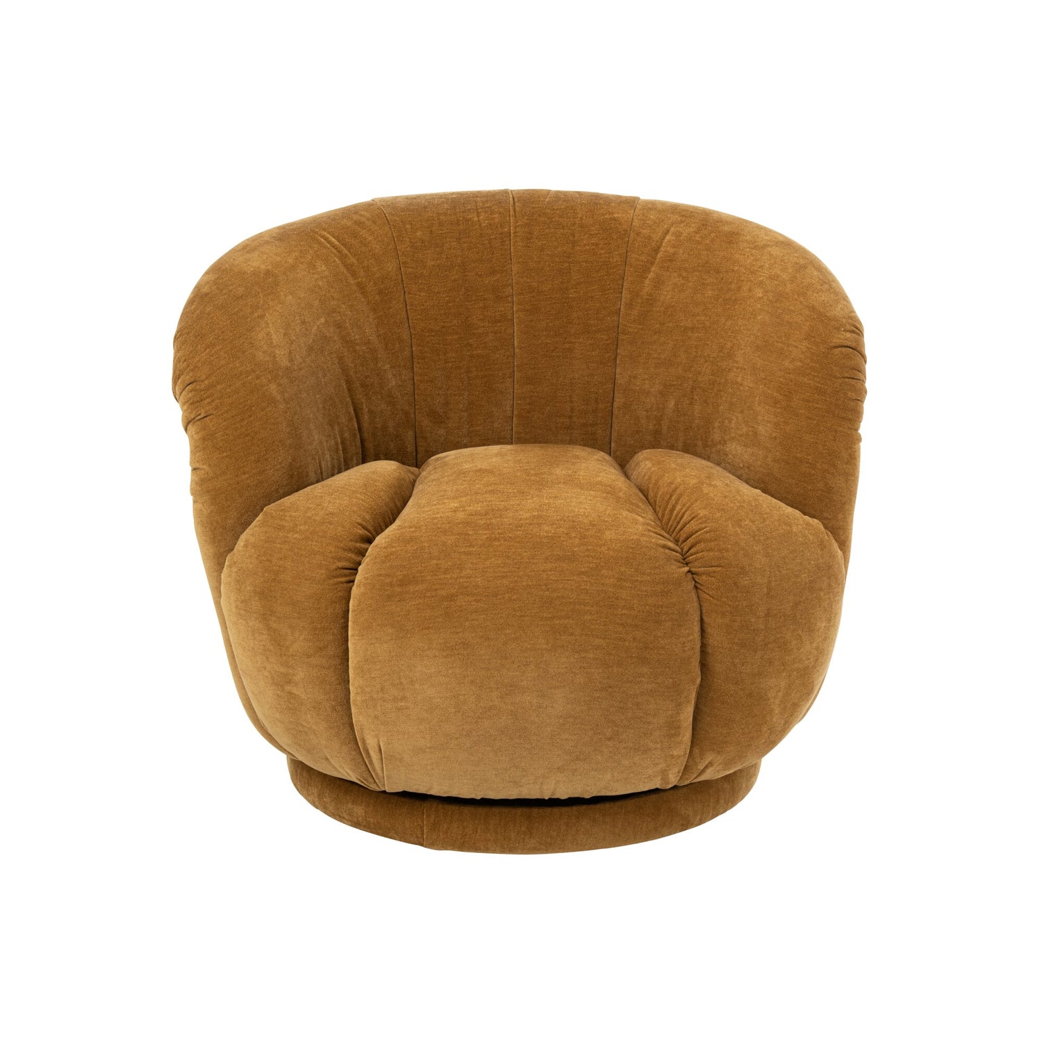 Draaifauteuil Plywood/Stof Mosterdgeel J-Line