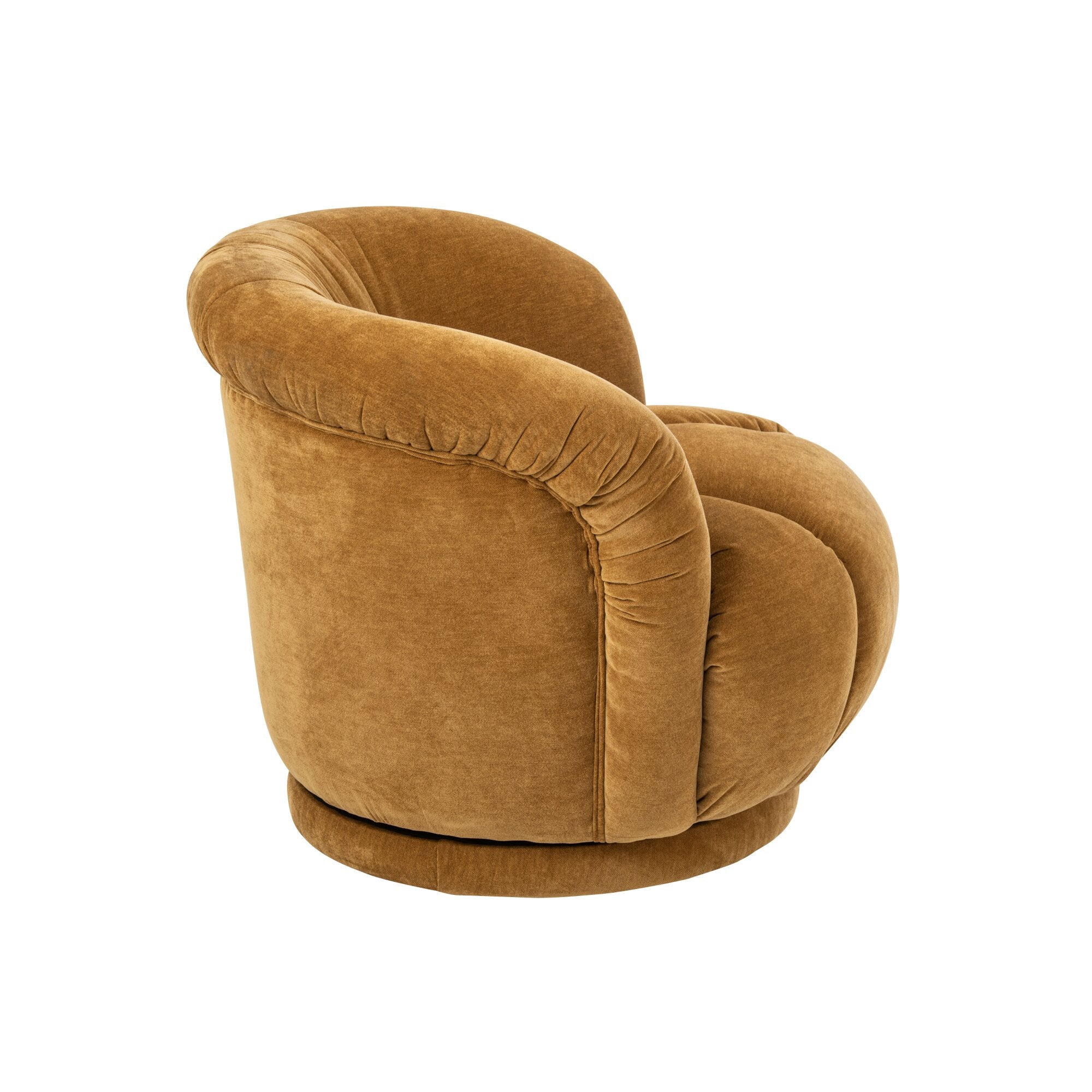 Draaifauteuil Plywood/Stof Mosterdgeel J-Line