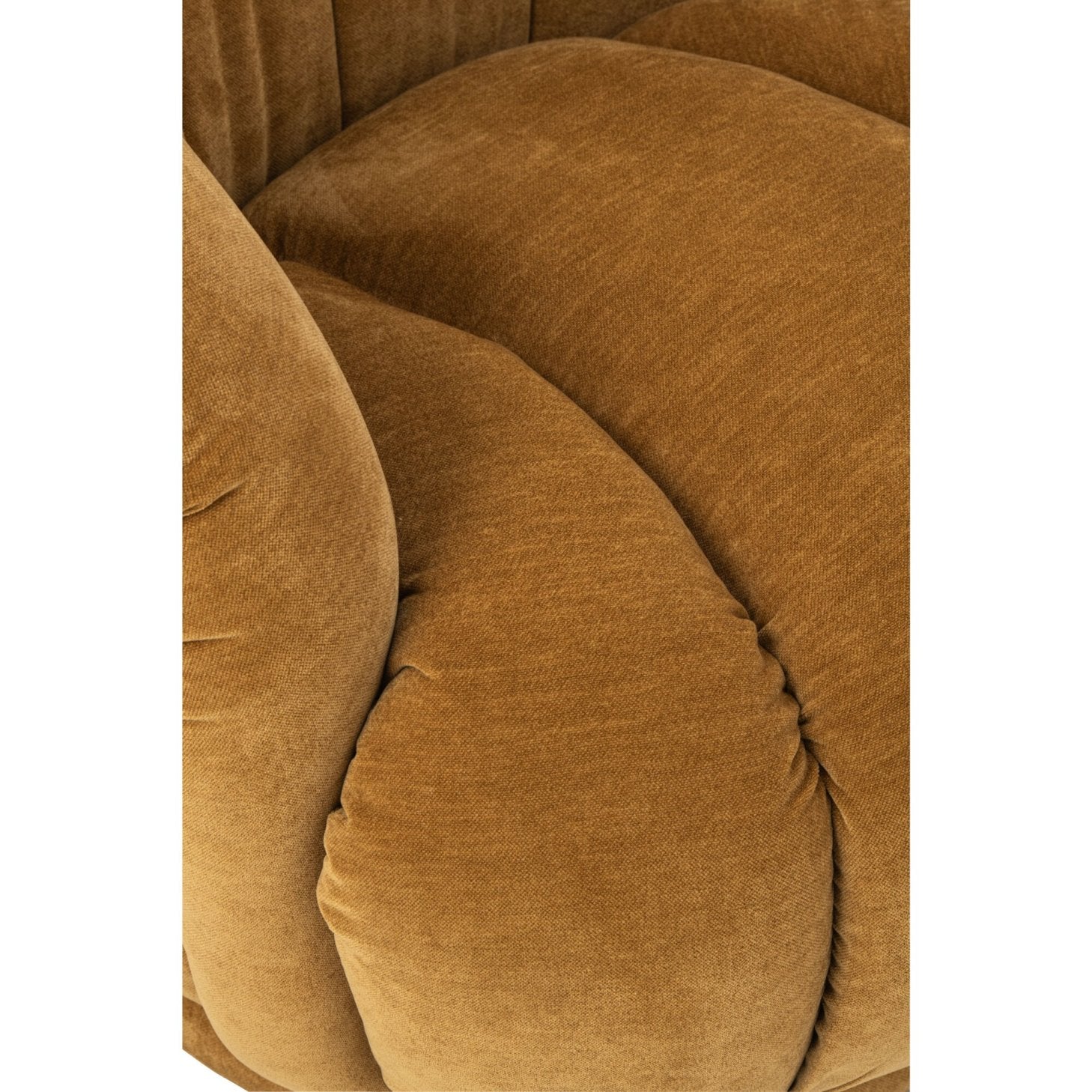 Draaifauteuil Plywood/Stof Mosterdgeel J-Line