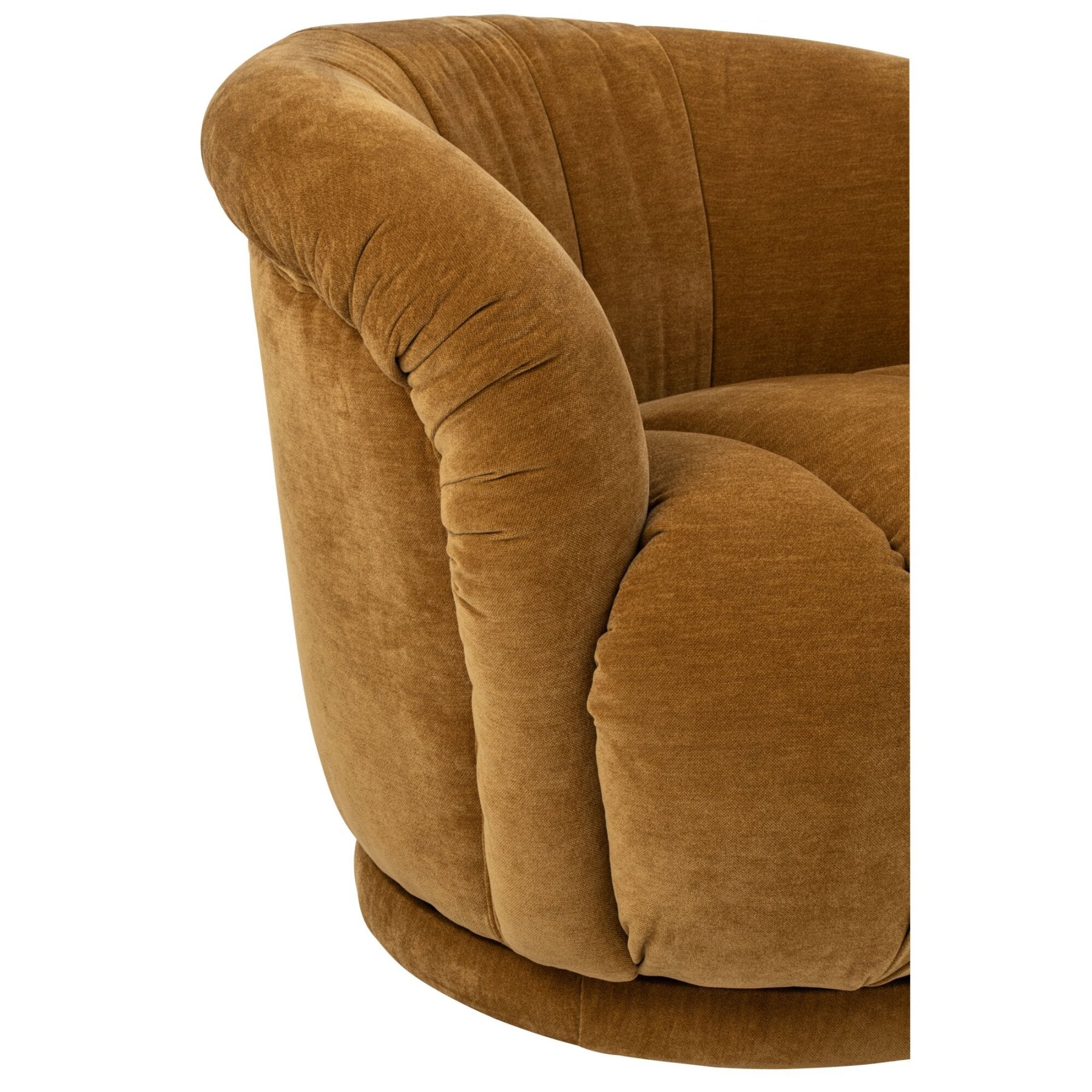 Draaifauteuil Plywood/Stof Mosterdgeel J-Line