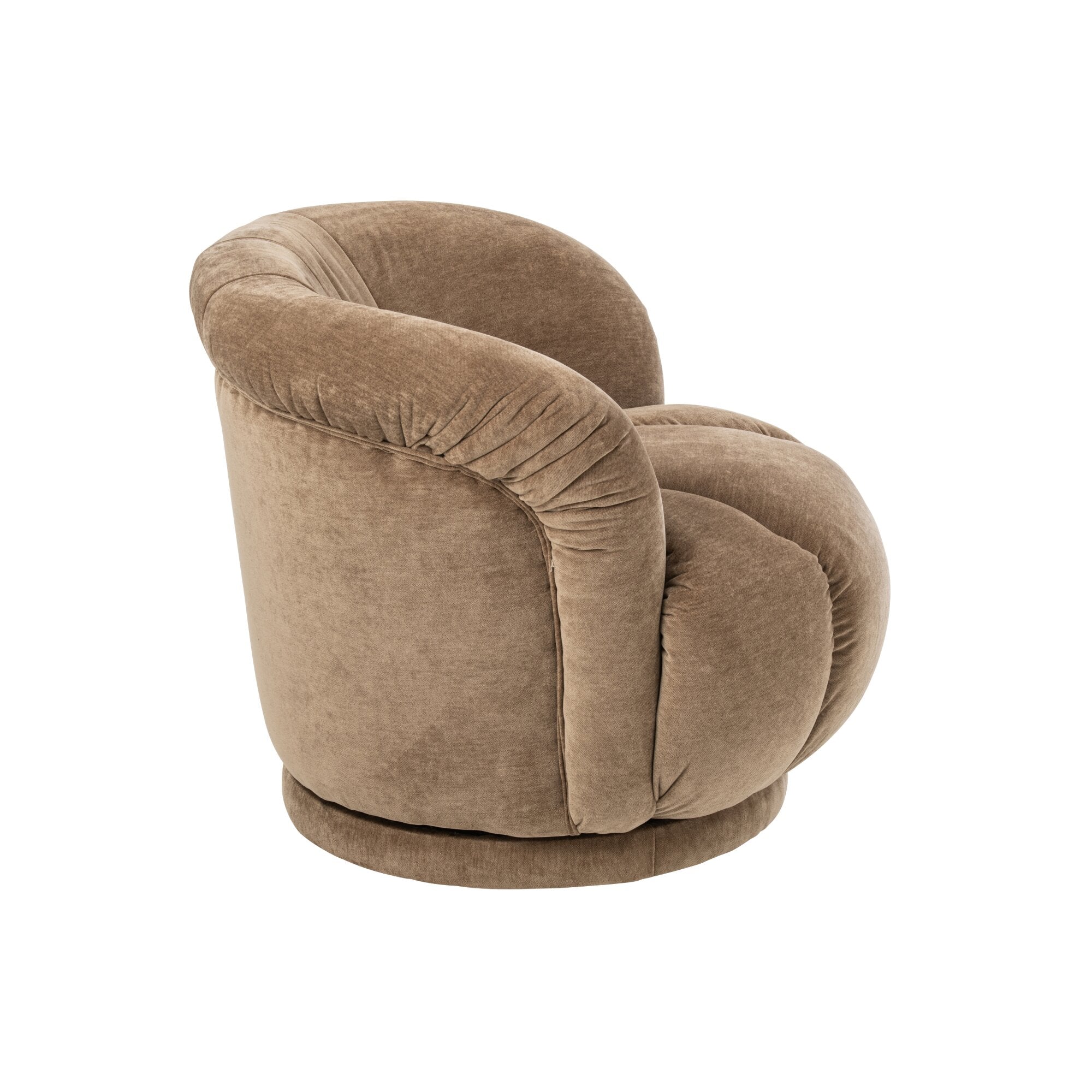 Draaifauteuil Plywood/Stof Taupe J-Line