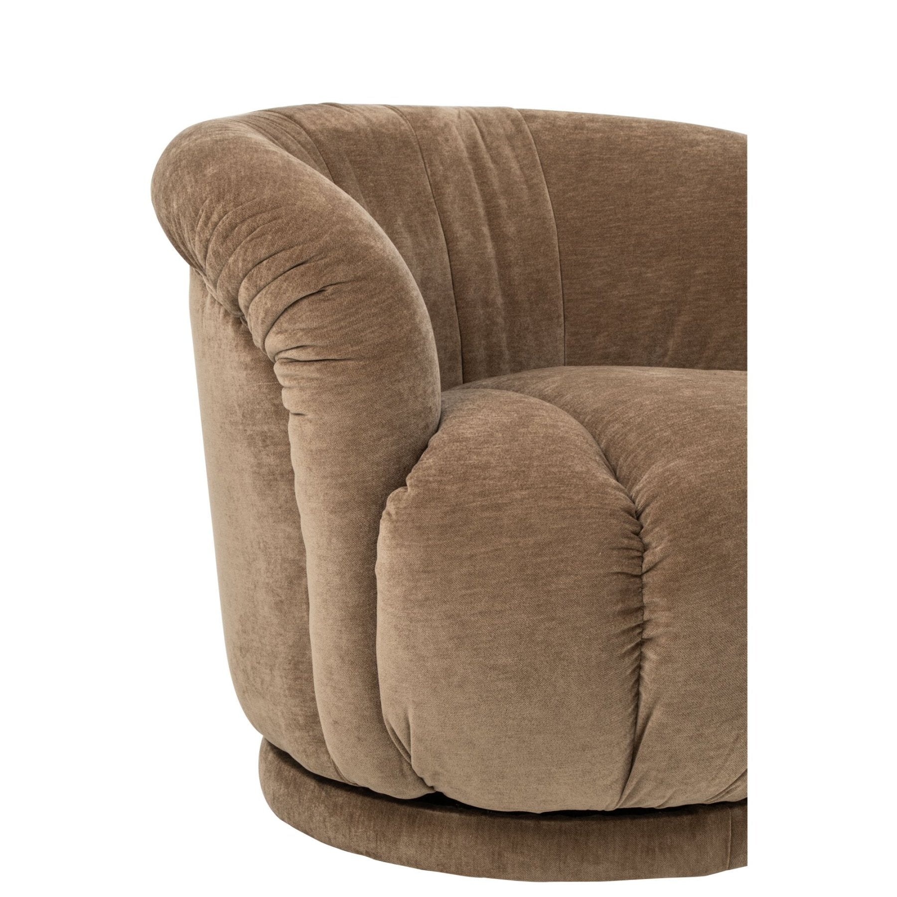 Draaifauteuil Plywood/Stof Taupe J-Line