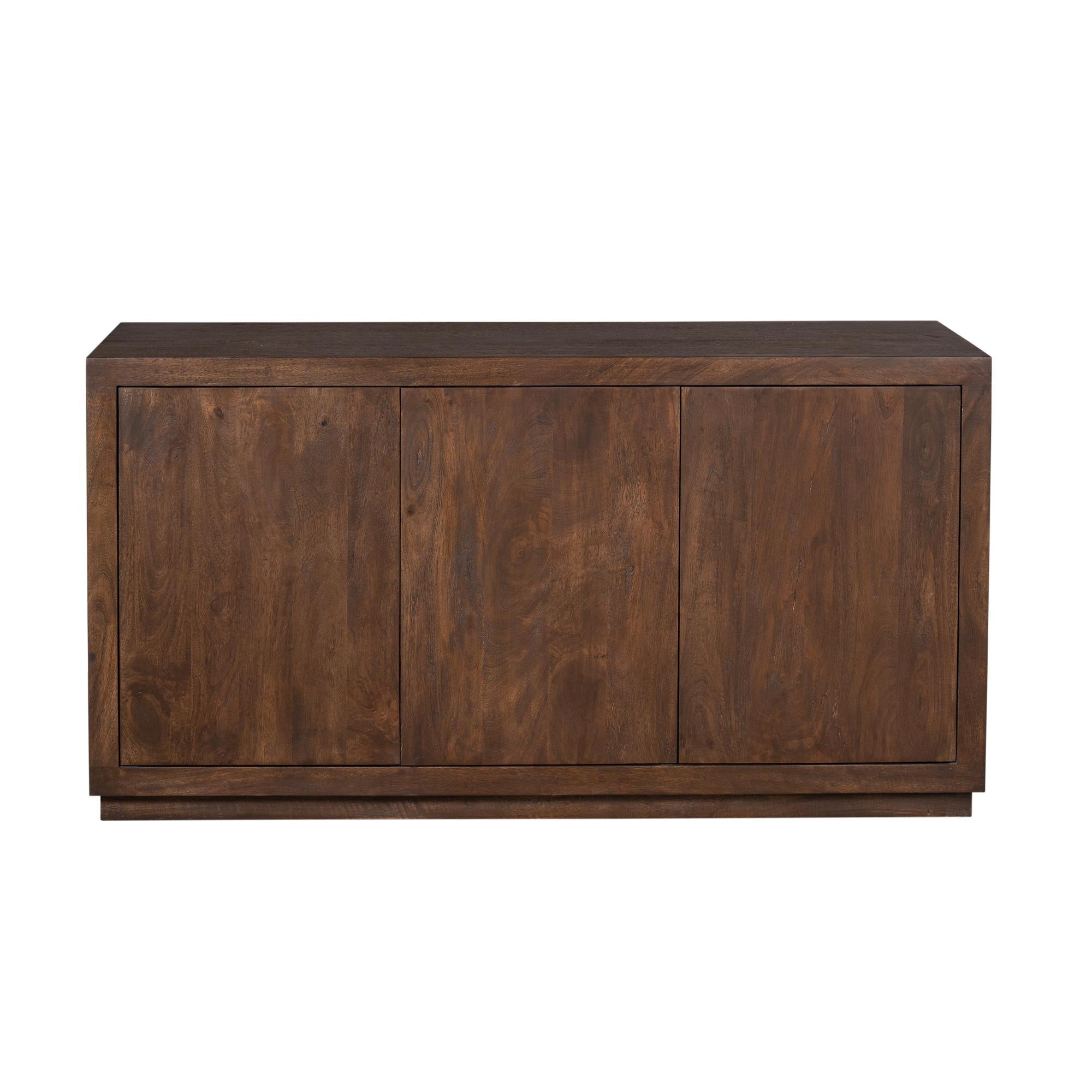 Dressoir Brussel Bruin van Starfurn, 150 cm breed met drie push to open deuren