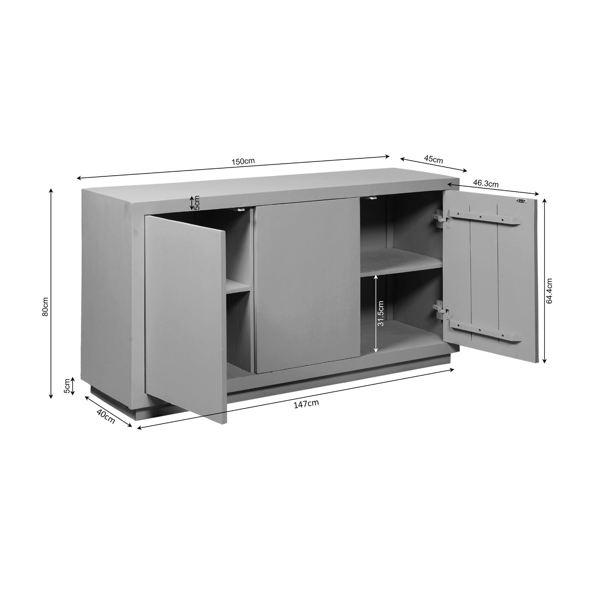 Dressoir Brussel Mangohout Bruin van Starfurn uit de woonserie Brussel Bruin