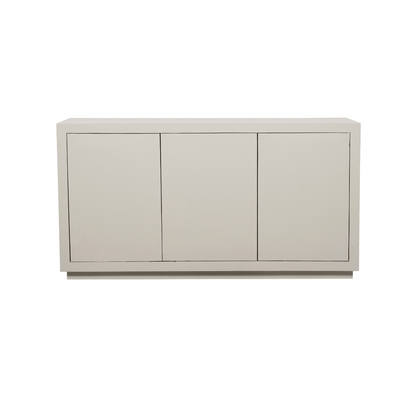 Dressoir Brussel Zand 150cm van Starfurn van opzij gezien, 45 cm diep en 80 cm hoog