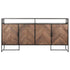 Dressoir Criss Cross No.2 van DTP Home met visgraatpatroon in gemixt hout